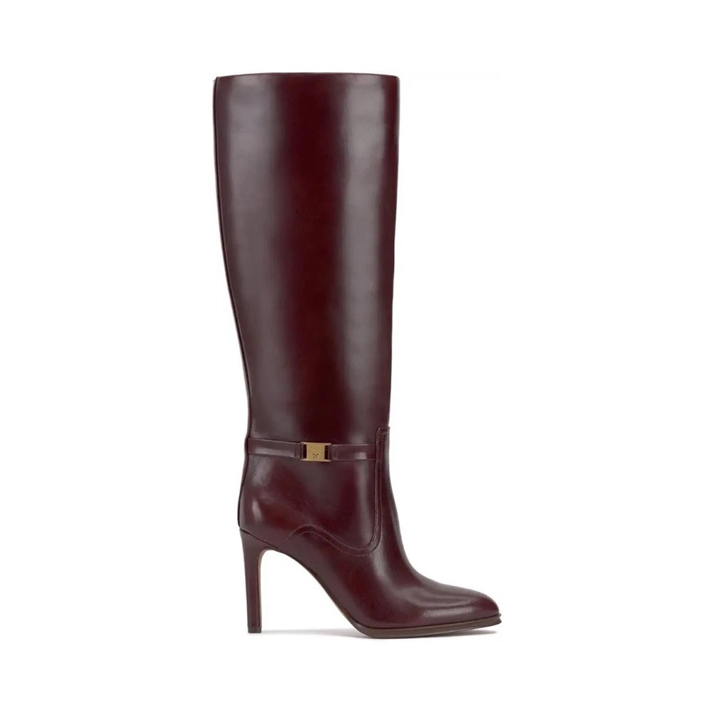 Vince Camuto Skylie Burgundy Knee-High Leather Boots Size 10 MC